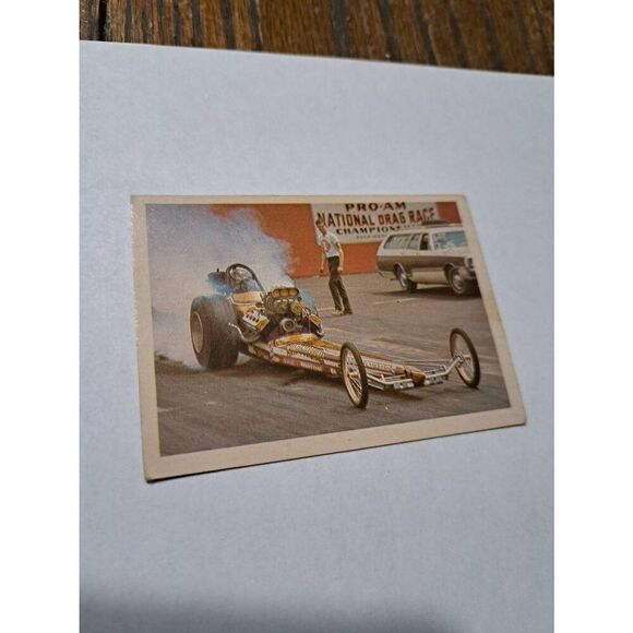 Vintage 1971 Fleer King Marschall El Diablo Top Fuel Dragster Race Trading Card - Picture 1 of 2